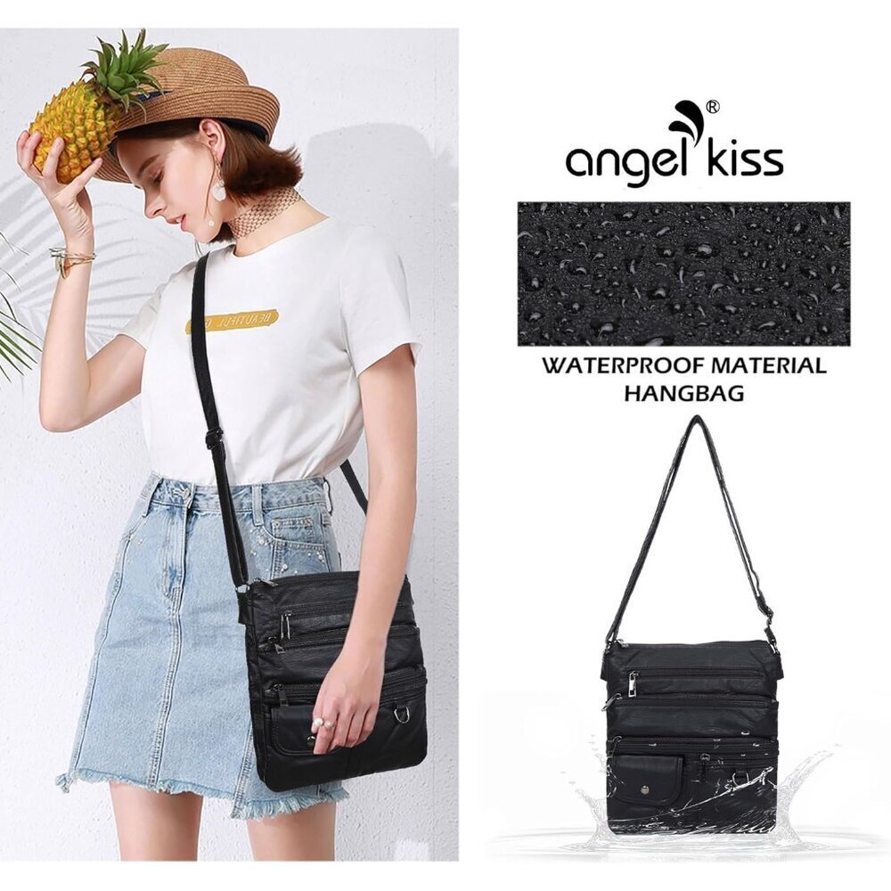 Small Crossbody Bag Women PU Leather Multi Pockets Handbag for Daily Use - Picture 7 of 7